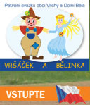 Logo turistické oblasti VRCHA a tlačítko vstupte.